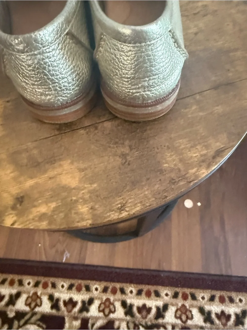 Sperry Metallic Gold Penny Loafers